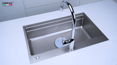 Ảnh CHẬU RỬA BÁT 1 HỐ NOBINOX LIRA NJ560D 10