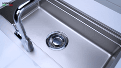 Ảnh CHẬU RỬA BÁT 1 HỐ NOBINOX LIRA NJ564D 8