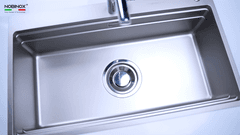 Ảnh CHẬU RỬA BÁT 1 HỐ NOBINOX LIRA NJ564D 4