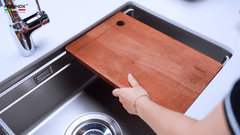 Ảnh CHẬU RỬA BÁT 1 HỐ NOBINOX LIRA NJ566D 12