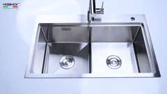 Ảnh CHẬU RỬA BÁT 2 HỐ NOBINOX LUMIA NJ522 7