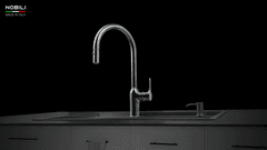 Ảnh VÒI RỬA BÁT DÂY RÚT NOBILI RING NB130LTB 2