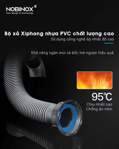 Ảnh CHẬU RỬA BÁT 1 HỐ NOBINOX LUMIA NJ511B 30