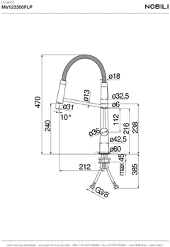 Ảnh Vòi rửa bát cần mềm NOBILI LEVANTE NB306B 29