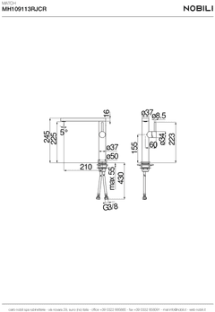 Ảnh VÒI RỬA BÁT NOBILI MATCH NB219R 15