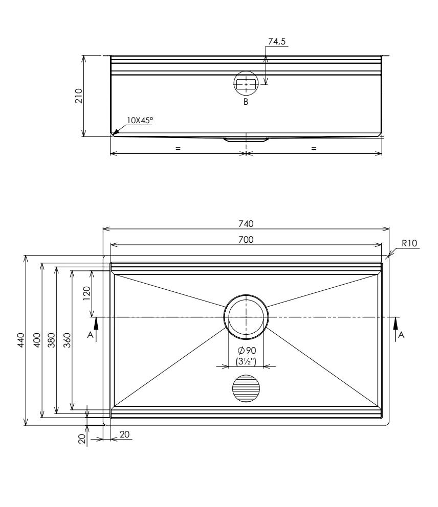 Ảnh CHẬU RỬA BÁT 1 HỐ TASCA STEP NT651T 20