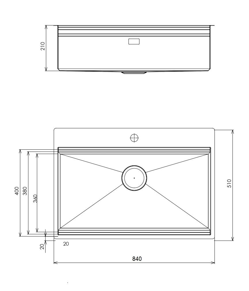 Ảnh CHẬU RỬA BÁT 1 HỐ TASCA STEP NT685T 18