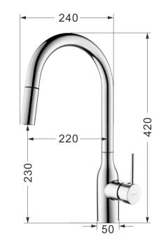 Ảnh VÒI RỬA BÁT DÂY RÚT NOBINOX AQUA NX663V 14