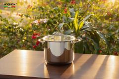 Ảnh BỘ NỒI CHẢO QUÁNH INOX 4 MÓN NOBINOX GUN NX500 4