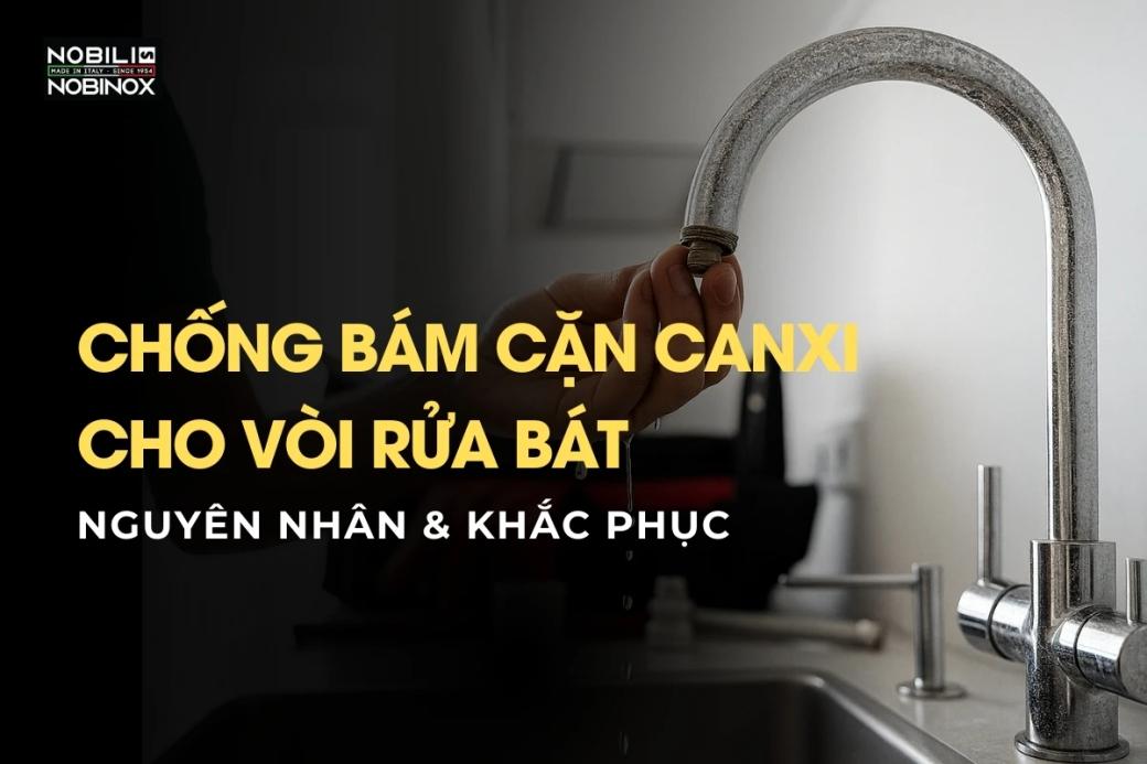 Cách chống bám cặn canxi cho vòi rửa bát