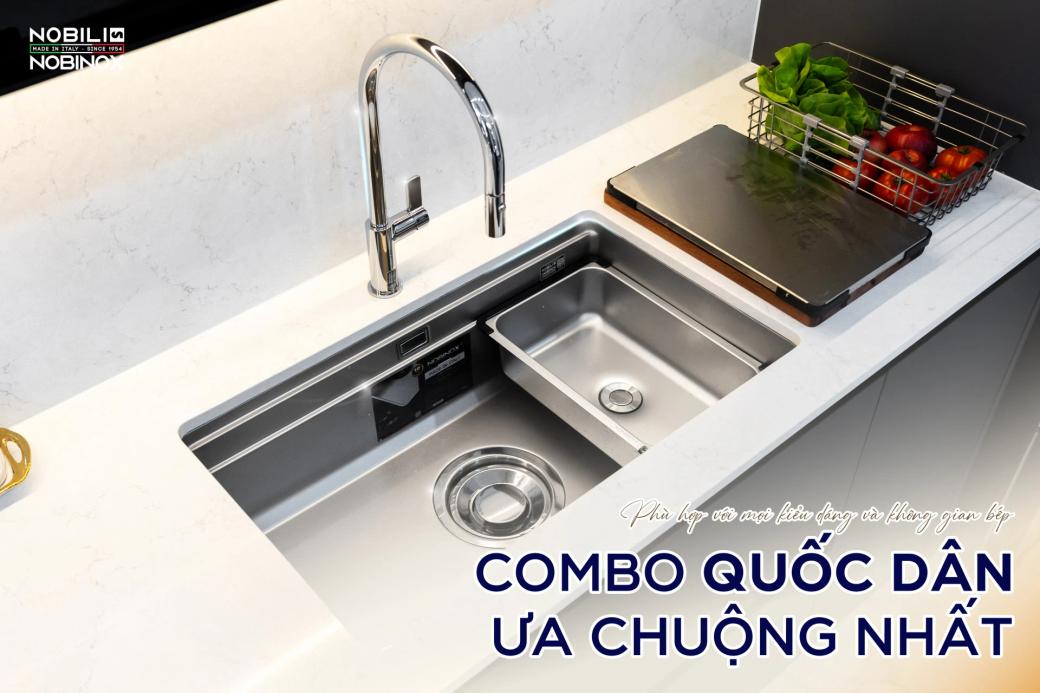 Căn Bếp “Nửa Tỷ” Đẹp Như Mơ: Combo Chậu Vòi Nobili - Nobinox Được Gia Chủ Tin Dùng!
