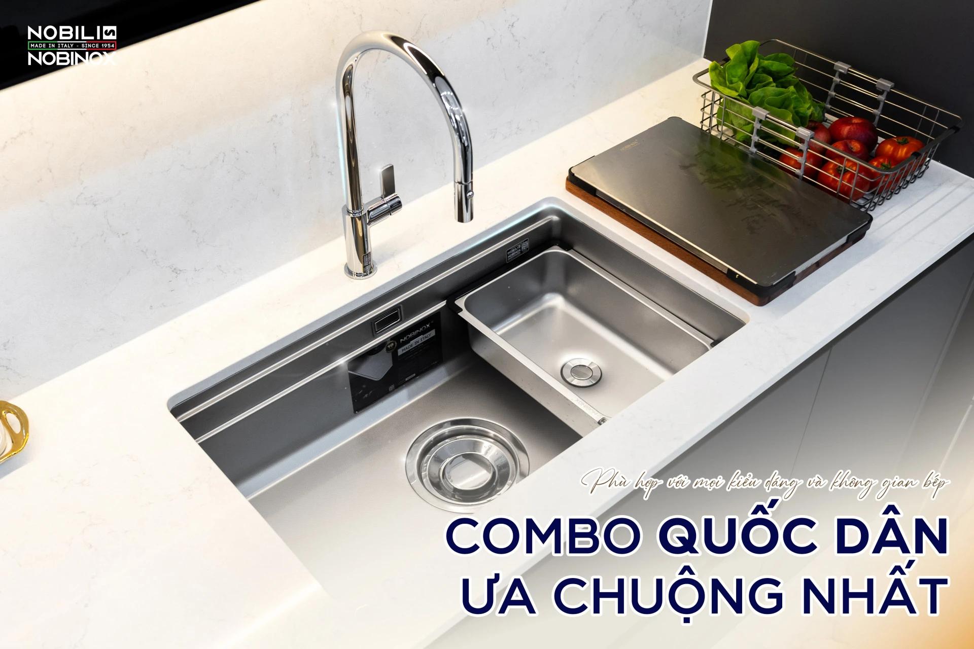 Căn Bếp “Nửa Tỷ” Đẹp Như Mơ: Combo Chậu Vòi Nobili - Nobinox Được Gia Chủ Tin Dùng!