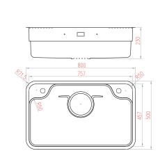 Ảnh CHẬU RỬA BÁT 1 HỐ NOBINOX LIKEN NL790D 15