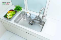 Ảnh CHẬU RỬA BÁT 1 HỐ NOBINOX LIRA NJ580D 4