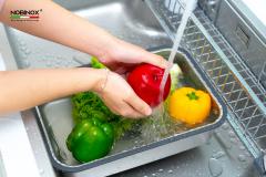 Ảnh CHẬU RỬA BÁT 1 HỐ NOBINOX LIRA NJ580D 12