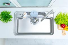 Ảnh CHẬU RỬA BÁT 1 HỐ NOBINOX ARVO B180 4