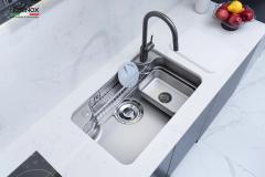 Ảnh CHẬU RỬA BÁT 1 HỐ NOBINOX LIRA NJ588D 2