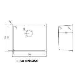 Ảnh CHẬU RỬA BÁT 1 HỐ NOBINOX LISA NN545S 9