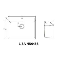 Ảnh CHẬU RỬA BÁT 1 HỐ NOBINOX LISA NN645S 9