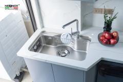 Ảnh CHẬU RỬA BÁT 1 HỐ NOBINOX ROSA NN975D 36