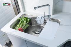 Ảnh CHẬU RỬA BÁT 1 HỐ NOBINOX ROSA NN975D 42