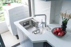 Ảnh CHẬU RỬA BÁT 1 HỐ NOBINOX ROSA NN975D 39