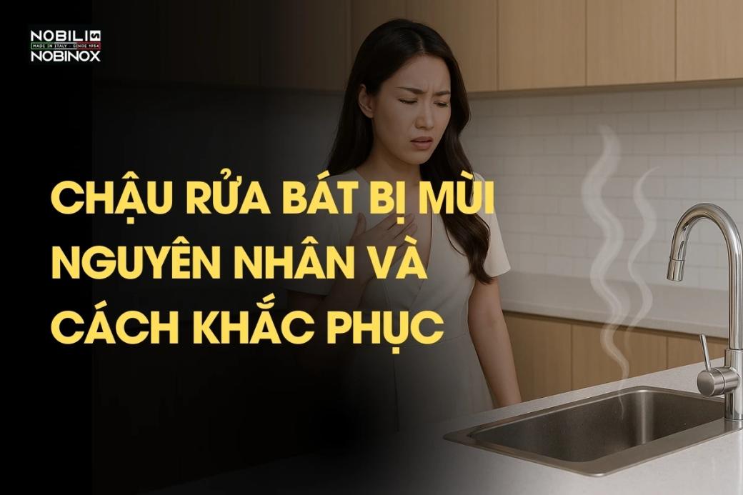Chậu rửa bát bị mùi nguyên nhân và cách khắc phục