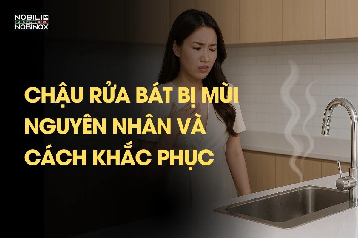 Chậu rửa bát bị mùi nguyên nhân và cách khắc phục