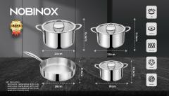 Ảnh BỘ NỒI CHẢO 4 MÓN NOBINOX PLANUM NX800 12