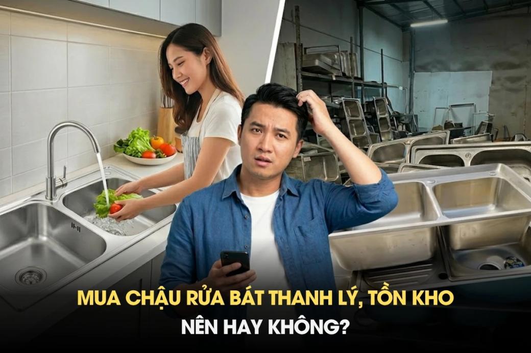 Mua chậu rửa bát thanh lý, tồn kho: Nên hay không?