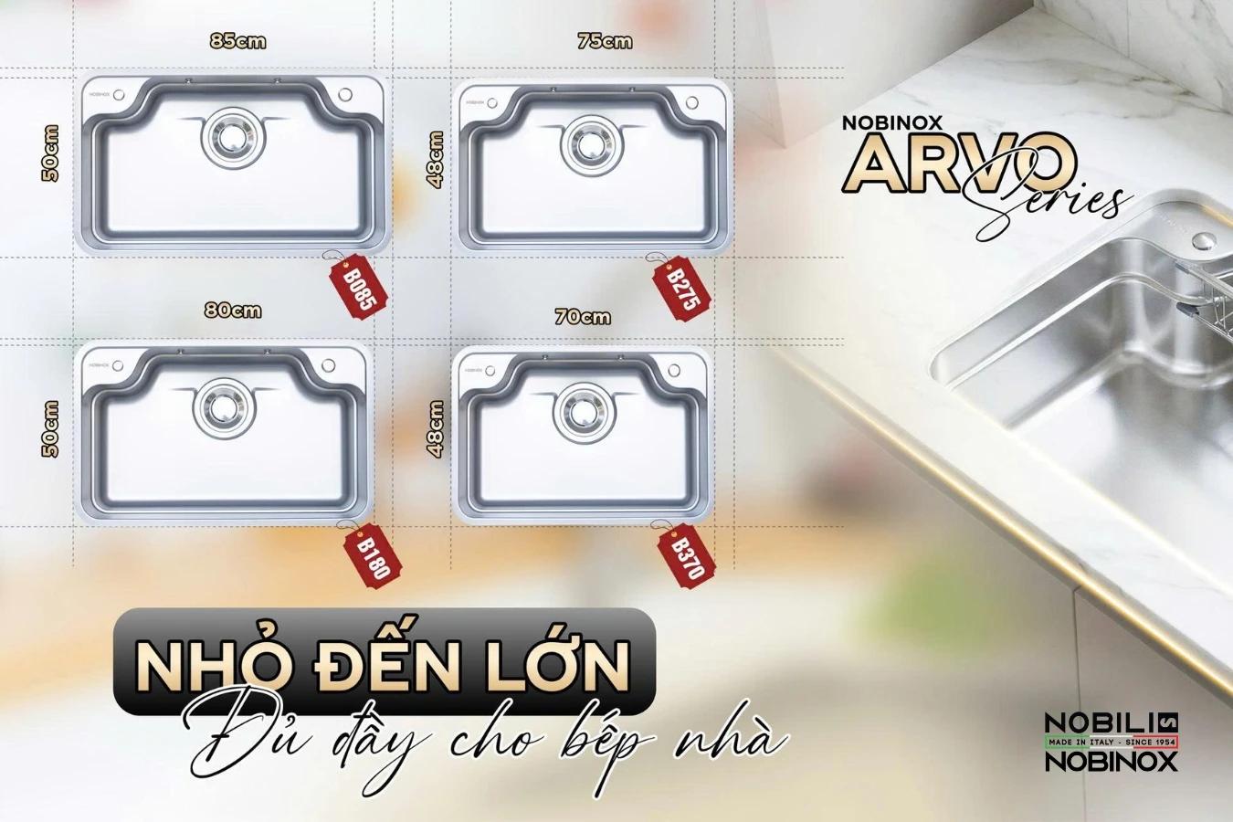 Ra mắt series chậu bếp arvo - Đồng bộ thiết kế, đa dạng kích thước